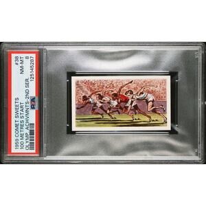 1959 Comet Sweets Jesse Owens PSA 8 USA Olympic Achievements Gold Medal Track